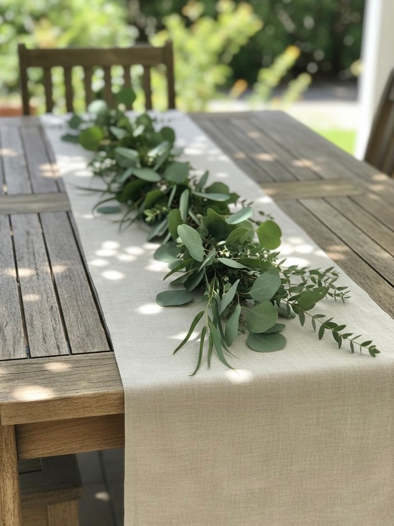 Fresh Mixed Parvifolia, Silver Dollar Eucalyptus & Feather Eucalyptus Garland