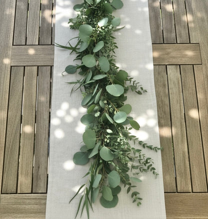 Fresh Mixed Parvifolia, Silver Dollar Eucalyptus & Feather Eucalyptus Garland