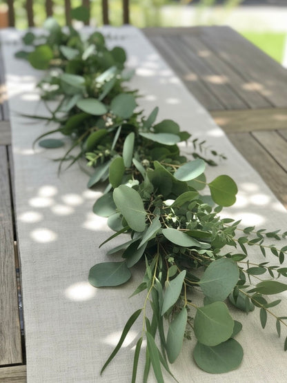 Fresh Mixed Parvifolia, Silver Dollar Eucalyptus & Feather Eucalyptus Garland