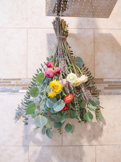 Deluxe Eucalyptus Lavender Straw Flower Shower Bundle *Limited*